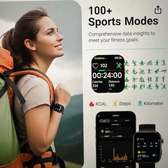 TOZO AMULED S6 smart watch - Picture 3 of 6